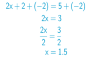 Solving Linear Equations of the Form ax + b = c